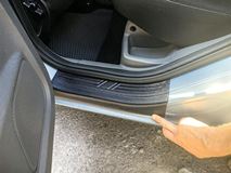 Накладки на внутренние пороги дверей для Ford Focus II 2005-2010