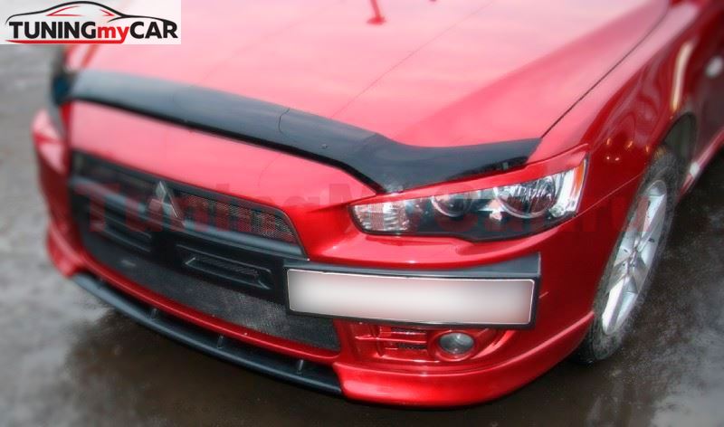 ПОДИУМ НОМЕРА шагрень в стиле ЭВО для Mitsubishi Lancer 10 2007-2010 дорестайлинг