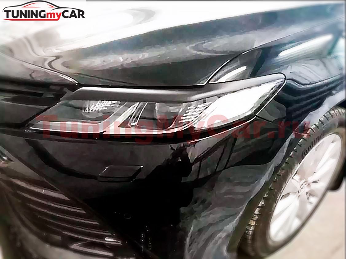 Накладки на фары (реснички) Toyota Camry XV70 2017-2022