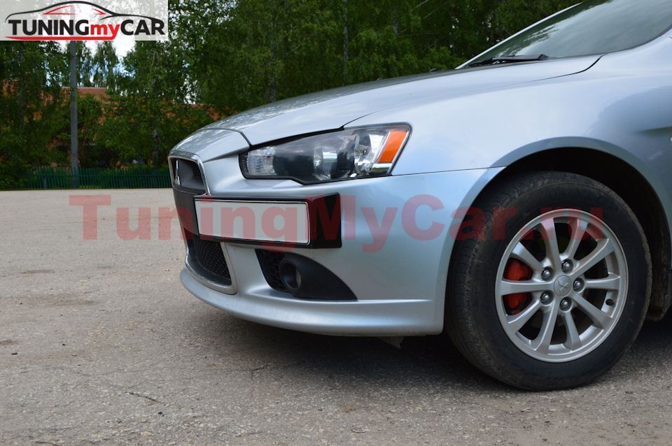 Подиум номера Mitsubishi Lancer 10 2011-2017 рестайлинг ШАГРЕНЬ