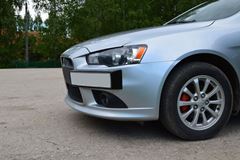 Подиум номера Mitsubishi Lancer 10 2011-2017 рестайлинг ШАГРЕНЬ
