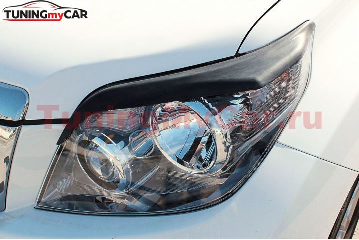 Накладки на передние фары (реснички) Toyota LC Prado 150 2009-2013