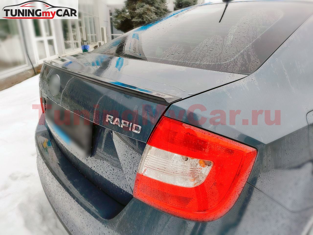 Лип спойлер для Skoda Rapid 2012-2017