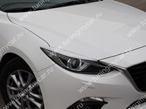 Реснички на фары для Mazda 3 2013- (для моделей с адаптивными фарами) 