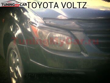 Реснички на фары для Toyota Voltz ZZE137 2002-2004