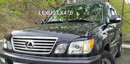 Реснички на фары для Lexus LX470 1998-2007 (абс, под покраску, 4 детали)