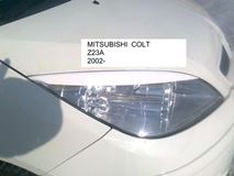 Реснички на фары для Mitsubishi Colt 2002-2004