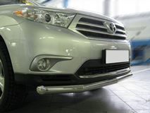 Защита переднего бампера D76(4 секции) для Toyota Highlander 2010-2013