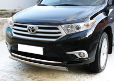 Защита переднего бампера D75X42 (дуга) для Toyota Highlander 2010-2013
