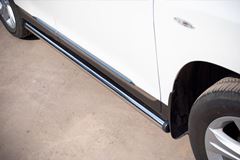 Пороги труба D63 (вариант 2) для Toyota Highlander 2010-2013