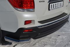 Защита заднего бампера уголки D76 для Toyota Highlander 2010-2013