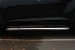 Пороги труба D63 с листом для Toyota Highlander 2014-