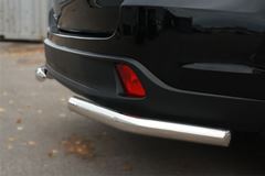 Защита заднего бампера уголки D63(секции) для Toyota Highlander 2014-