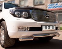 Защита переднего бампера D76 (ступень) для Toyota Land Cruiser 200 2007-2011