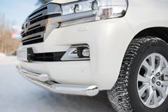 Защита переднего бампера D76 (секции) D63 (дуга) (кроме EXECUTIVE) для Toyota Land Cruiser 200 2015-