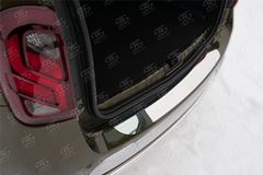 Накладка на задний бампер (лист нерж зеркальный) для Renault Duster 2015-