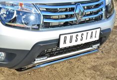 Защита переднего бампера D42 волна для Renault Duster 4x4 2011-