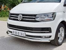 Защита переднего бампера D63 секция для Volkswagen Caravella Transporter Т6 2016 (длинная база)