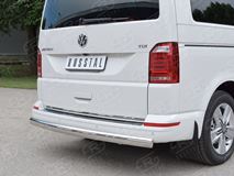 Защита заднего бампера 75х42 дуга для Volkswagen Caravella Transporter Т6 2016 (длинная база)