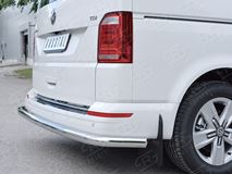 Защита заднего бампера D63 секция для Volkswagen Caravella Transporter Т6 2016 (длинная база)