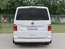 Защита заднего бампера 75х42 дуга для Volkswagen Multivan Caravella Transporter T6 2016 (короткая база)