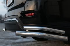 Защита заднего бампера уголки D63 (секции) D42 (секции) для Nissan Pathfinder 2014-