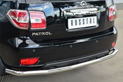 Защита заднего бампера D63 (секции) для Nissan Patrol 2014-
