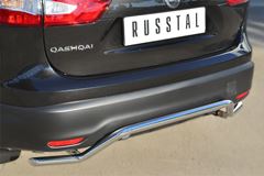 Защита заднего бампера D42 (волна) для Nissan Qashqai 2014-