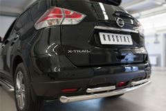 Защита заднего бампера D63 (дуга) D42х2 (дуга) для Nissan X-Trail 2015-