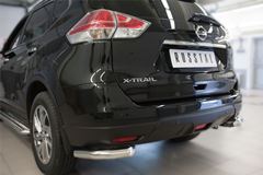 Защита заднего бампера уголки D63(секции) для Nissan X-Trail 2015-