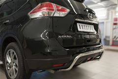 Защита заднего бампера D42 (волна) для Nissan X-Trail 2015-