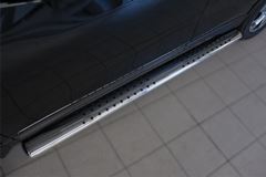 Пороги труба D42 с листом для Nissan X-Trail 2015-