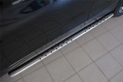 Пороги труба 120х60 овал с проступью для Nissan X-Trail 2015-