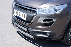 Защита переднего бампера D75х42/75X42 овалы для Peugeot 4008 2012-