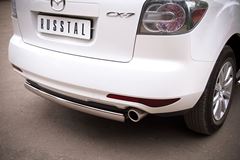 Защита заднего бампера D75х42 для Mazda CX-7 2010-2013