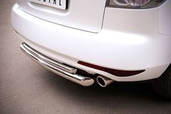 Защита заднего бампера D76/42 (дуга) для Mazda CX-7 2010-2013