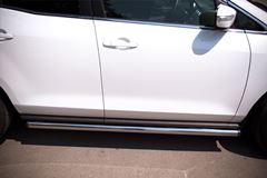 Пороги труба D63 (вариант 2) для Mazda CX-7 2010-2013