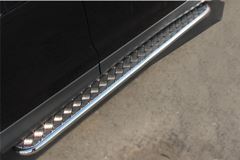 Пороги труба D42 с листом для Honda CR-V 2013