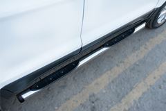 Пороги труба D76 с накладкой (вариант 2) для Ford Ecosport 2014-