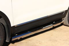 Пороги труба D76 с накладкой (вариант 3) для Ford Explorer V 2012-