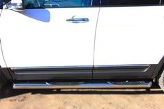 Пороги труба D76 с накладкой (вариант 1) для Ford Explorer V 2012-