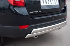 Защита заднего бампера D75х42/75х42 овалы для Chevrolet Captiva 2011-2013