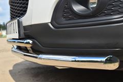 Защита переднего бампера D63 (секции) D42 (дуга) декор-паз для Chevrolet Captiva 2013-