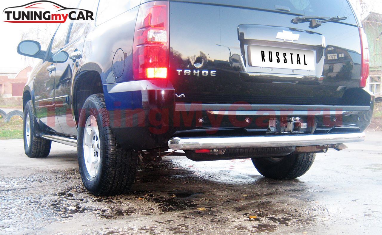 Защита заднего бампера D76 (дуга) для Chevrolet Tahoe 2006-2012
