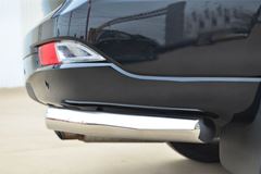 Защита заднего бампера уголки D63 (секции) для Chevrolet Trailblazer 2012-