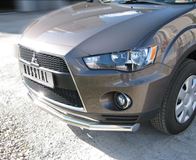 Защита переднего бампера D76 (5 секций) для Mitsubishi Outlander 2010-2011