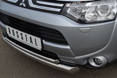 Защита переднего бампера D76/42(дуга) для Mitsubishi Outlander 2012-2014