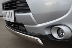 Защита переднего бампера D75х42 овал(дуга) для Mitsubishi Outlander 2012-2014