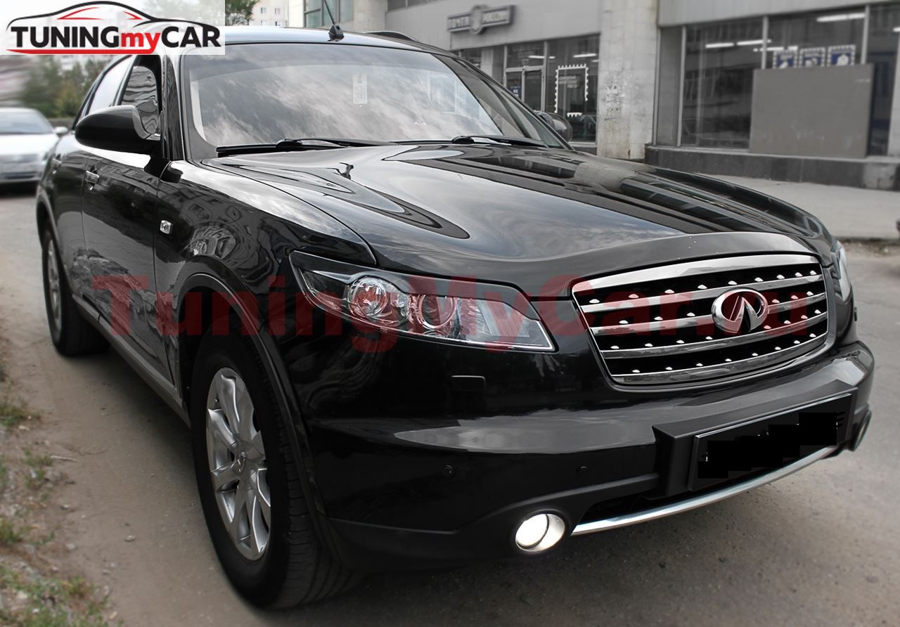 Тюнинг от TuningMyCar. Накладки на передние фары (реснички) Infiniti FX 35  2003-2008