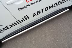 Пороги труба D63 (вариант 3) для Mitsubishi Outlander 2014